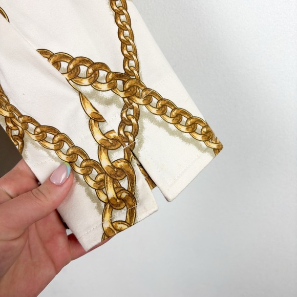 Vintage Linea by Louis Dell’Olio Chain Print Blazer Sz S - Picture 9 of 11